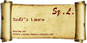 Száz Laura névjegykártya